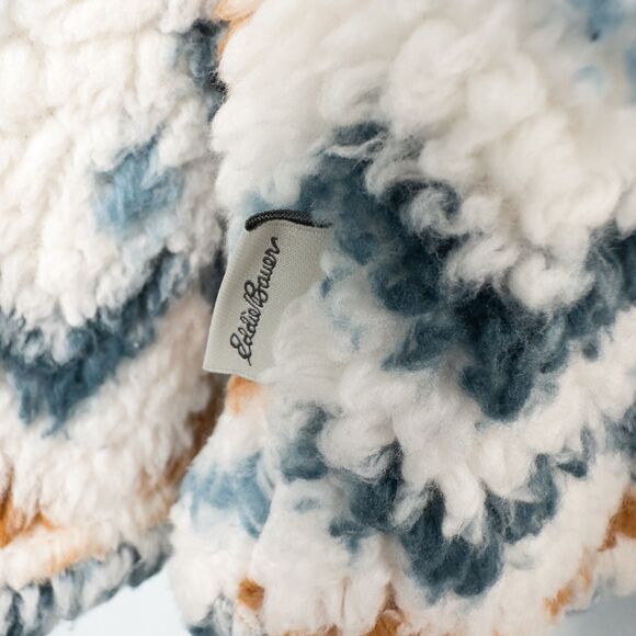 Eddie Bauer Plush 1/4 Zip Fleece Pullover Womens Large Multicolor Aztec Gorpcore - Picture 14 of 16